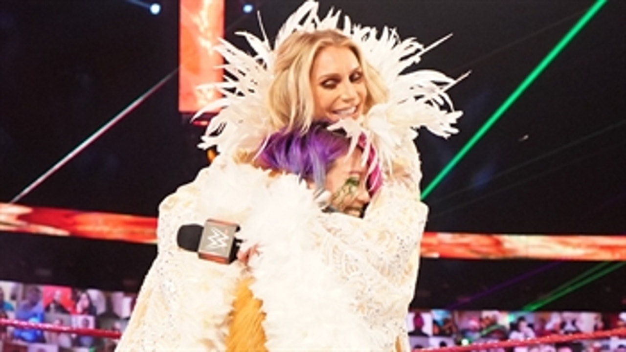 Charlotte Flair celebrates with Asuka: Raw, Dec. 21, 2020