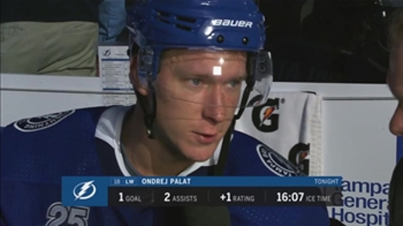 Ondrej Palat says Lightning fed off home crowd for Game 1 win
