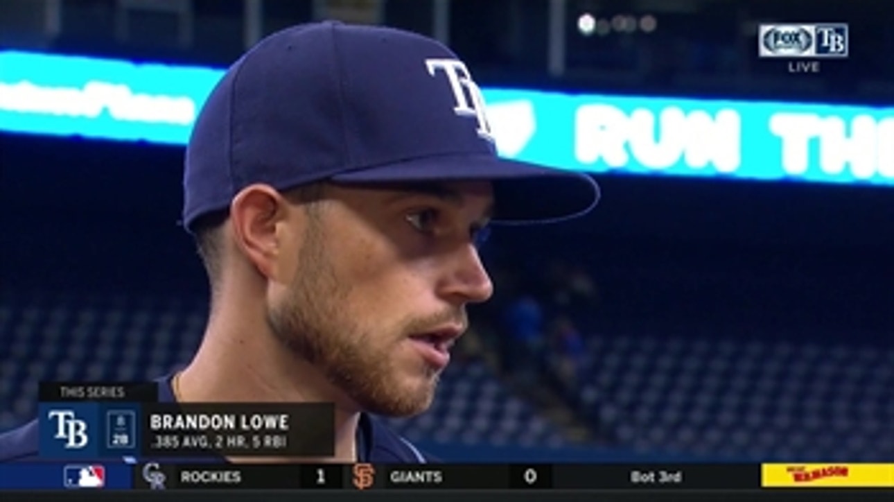 Brandon Lowe: 'We have a great team here, and it's going to be fun to watch all year'