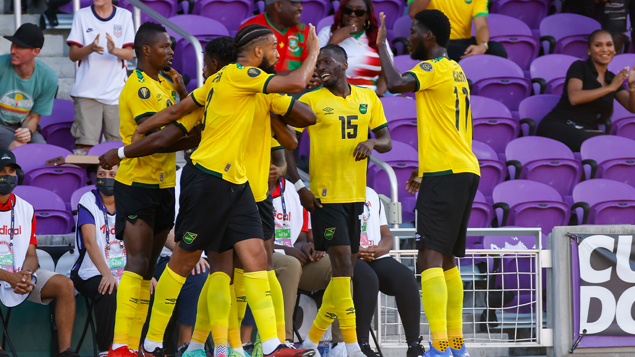 Junior Flemmings' clutch goal in the 87th minute lifts Jamaica over Guadeloupe, 2-1