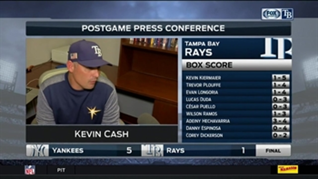 Kevin Cash says the Rays' offense shut down after the 4th inning