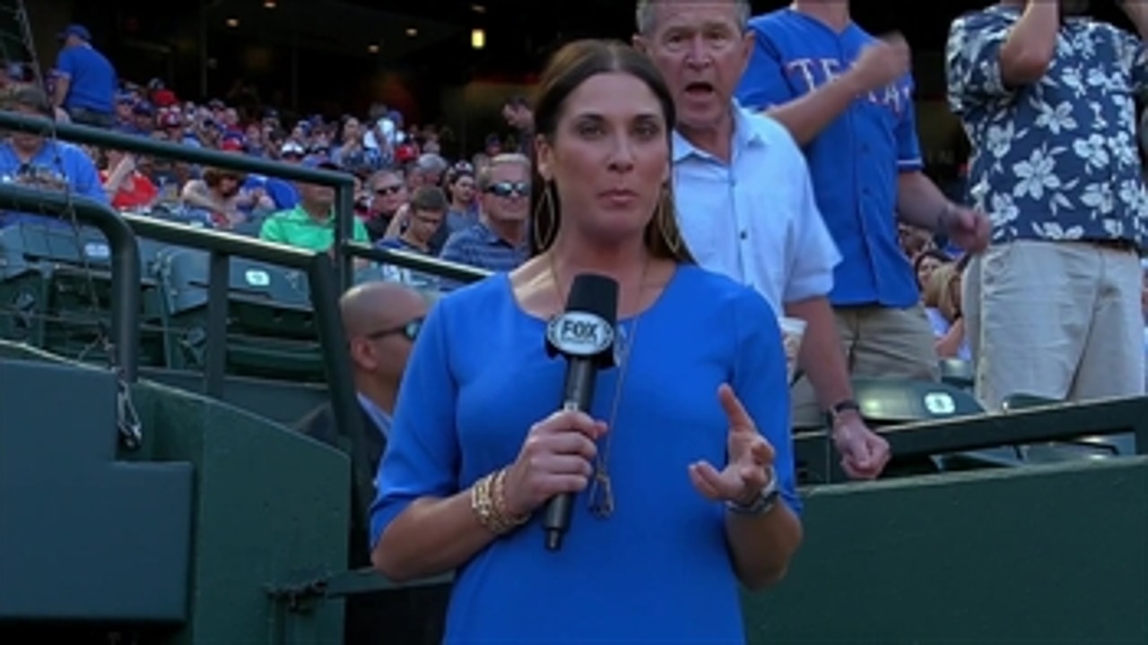 WATCH: When President Bush photobombs your live hit...