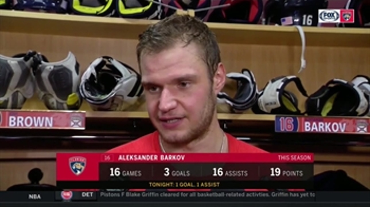 Aleksander Barkov: We can still get a lot better, and we all know it