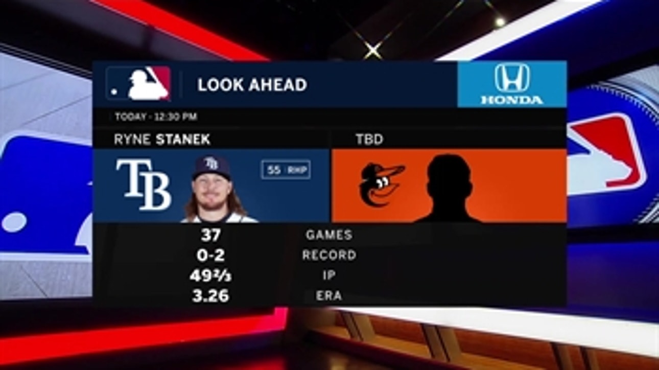 Ryne Stanek heads to the hill first as Rays look to take 3 of 4 vs. Orioles