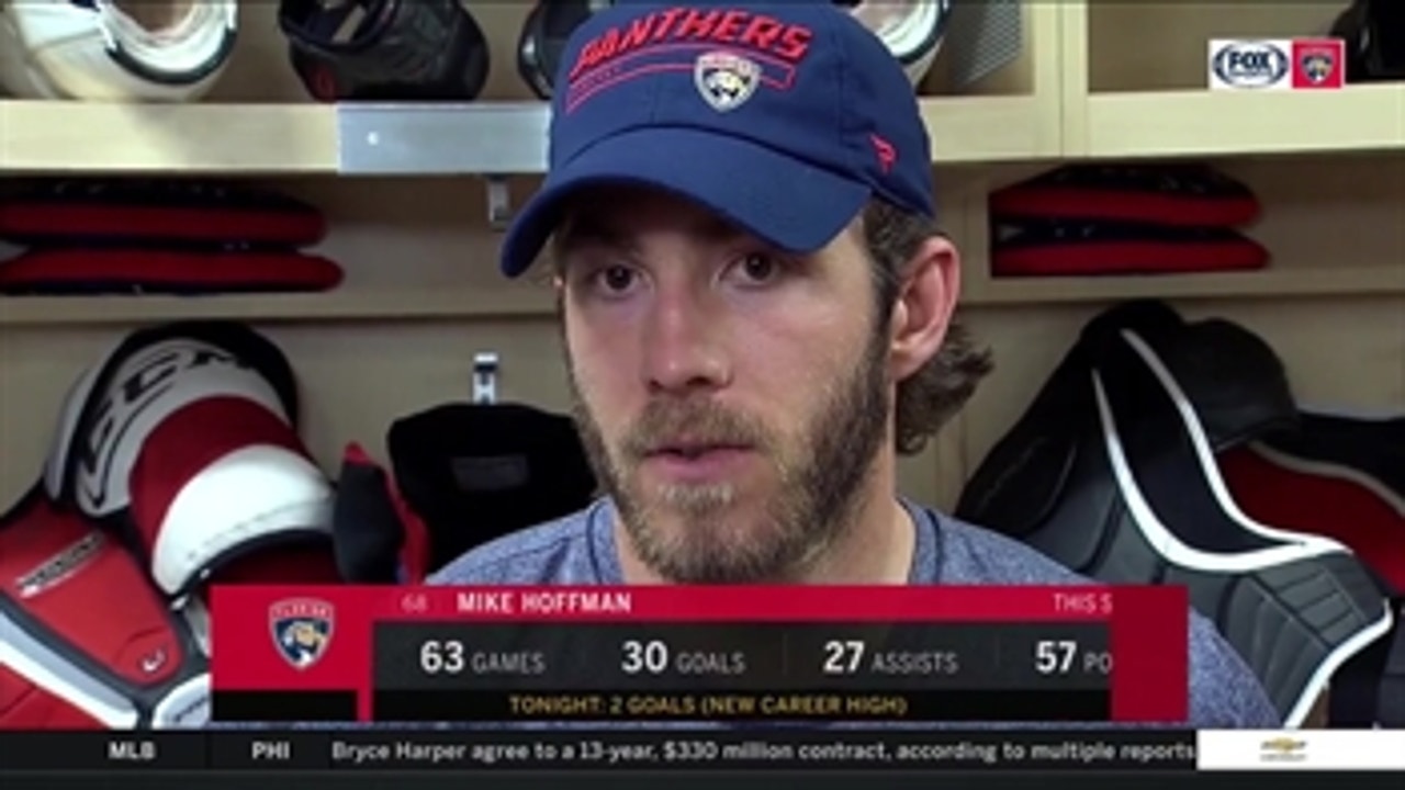 Mike Hoffman details shootout loss to Golden Knights, tallying his career-high 30th goal