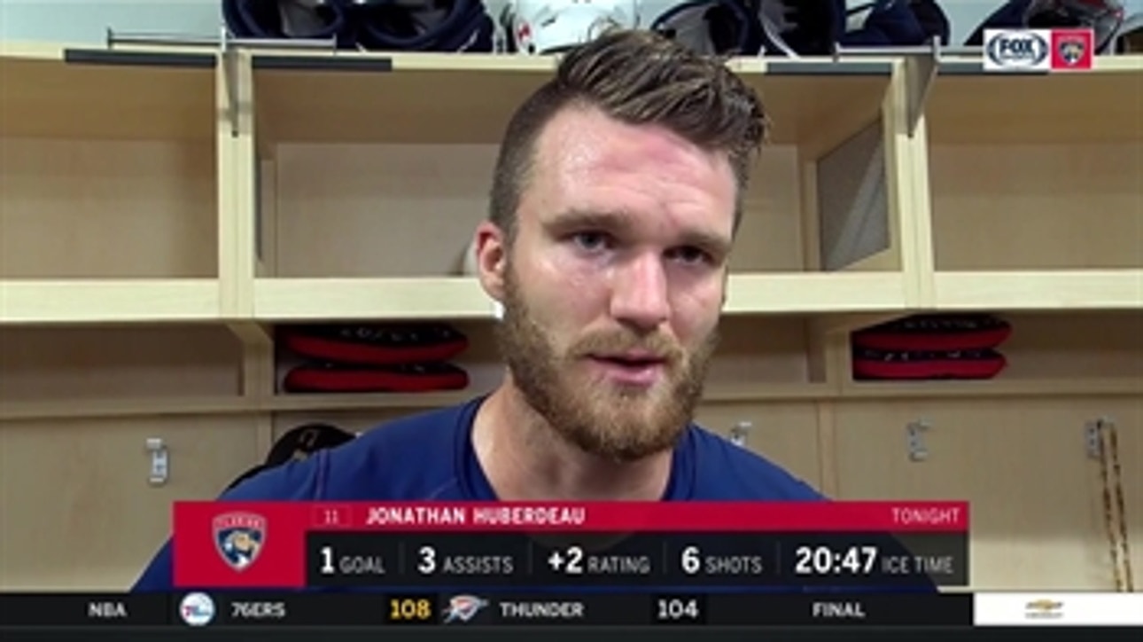 Jonathan Huberdeau on loss to Golden Knights, his 4-point night