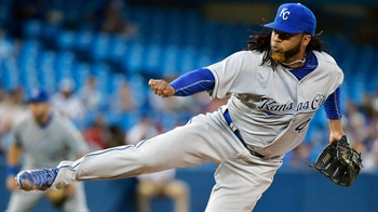 Johnny Cueto gets a no-decision in his KC debut