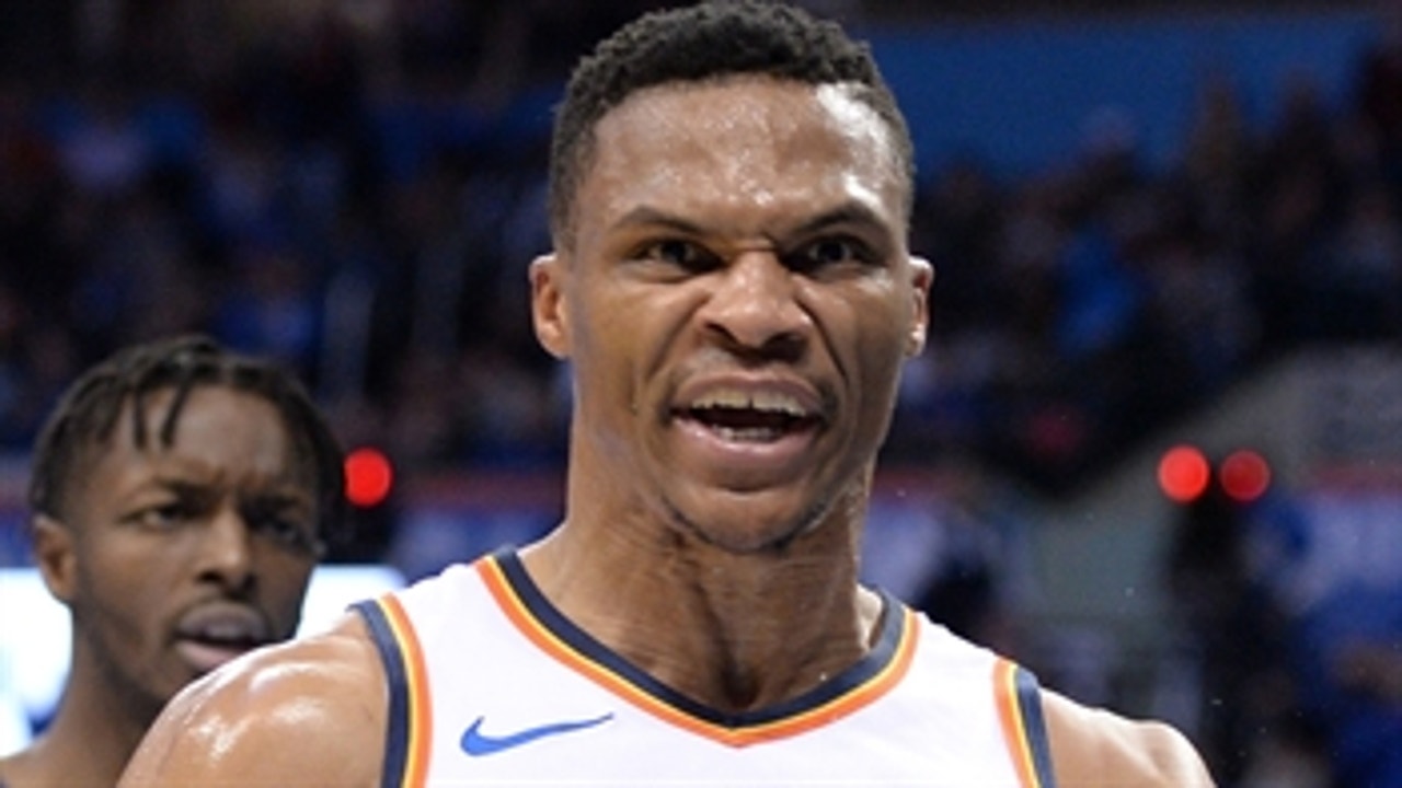 Nick Wright reacts to Westbrook's triple-double average for 2nd-straight year: 'This guy is a freak!'