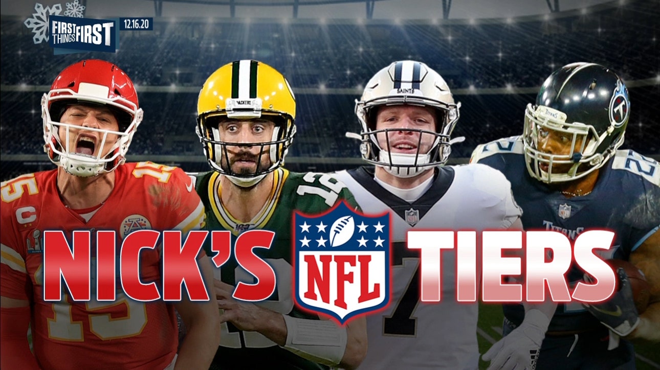 Nick Wright breaks down his NFL Tiers entering Week 15 ' FIRST THINGS FIRST