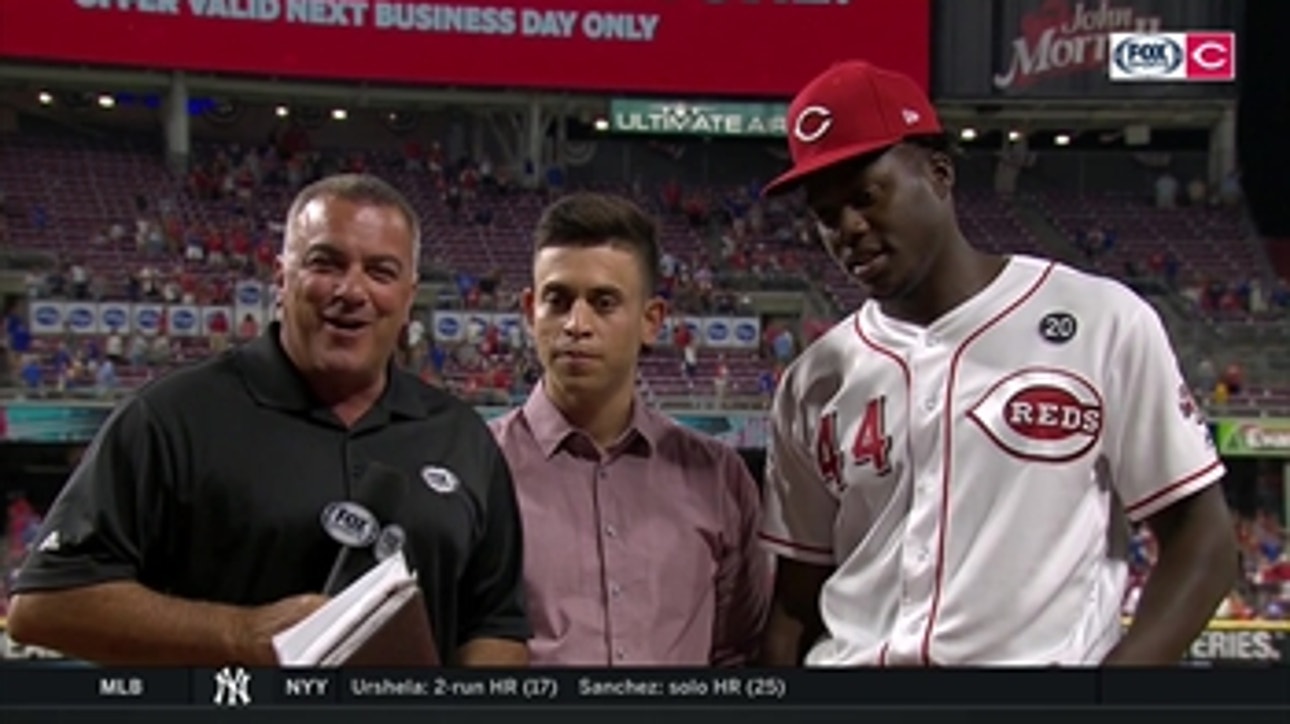 Aristides Aquino talks about his record-breaking night