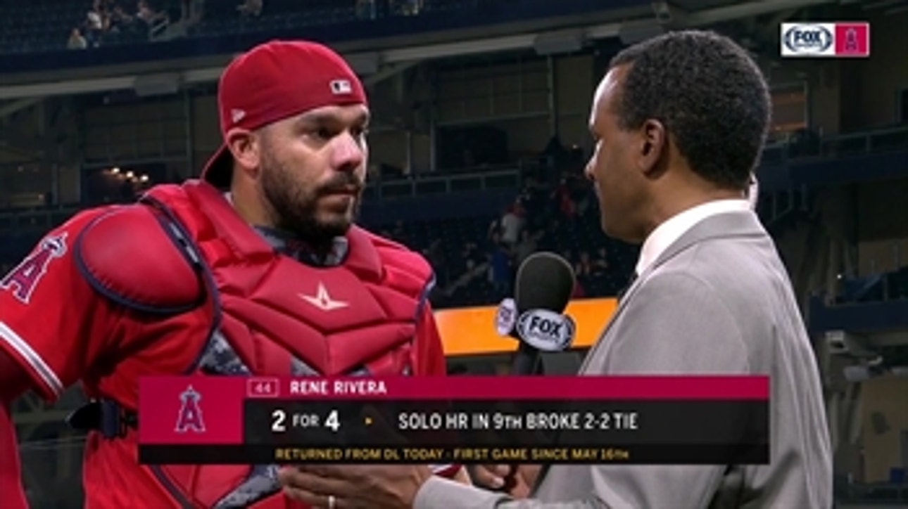 Rene Rivera wins it for the Angels in first game back from DL