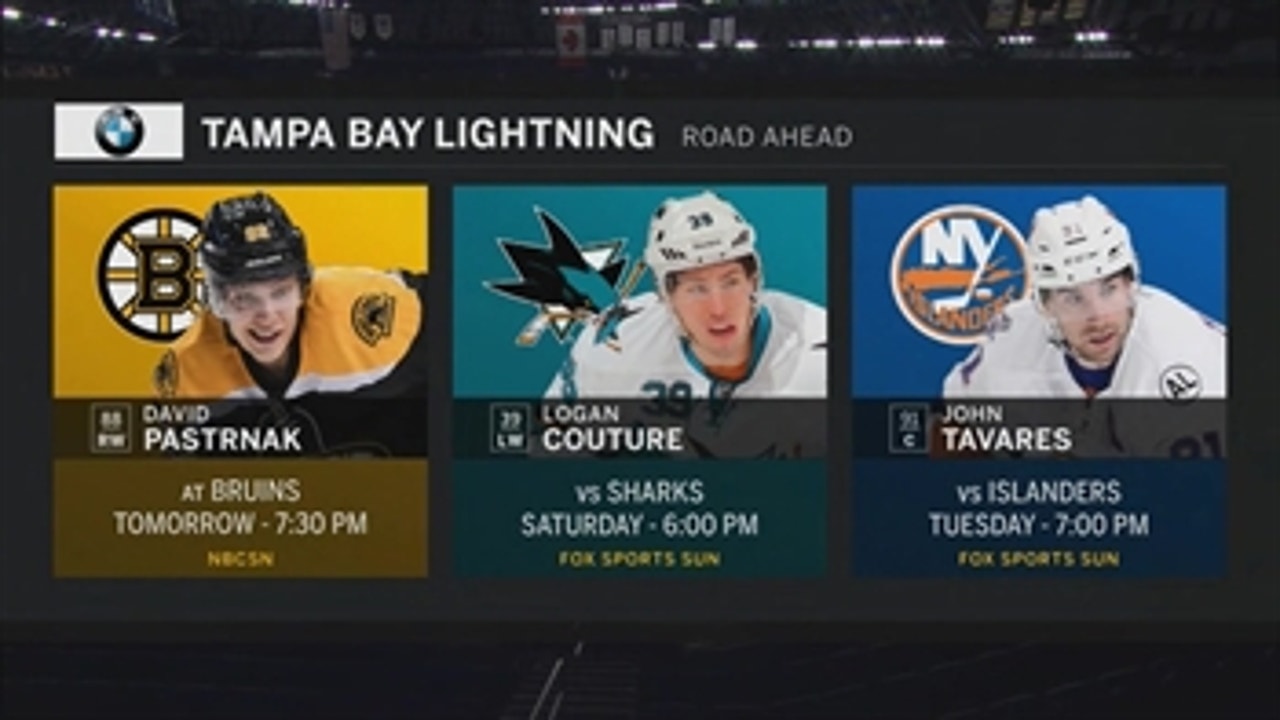 Lightning take on Bruins before returning home