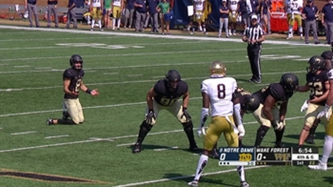 Wake Forest lines up for FG without a kicker ... and then things get even worse