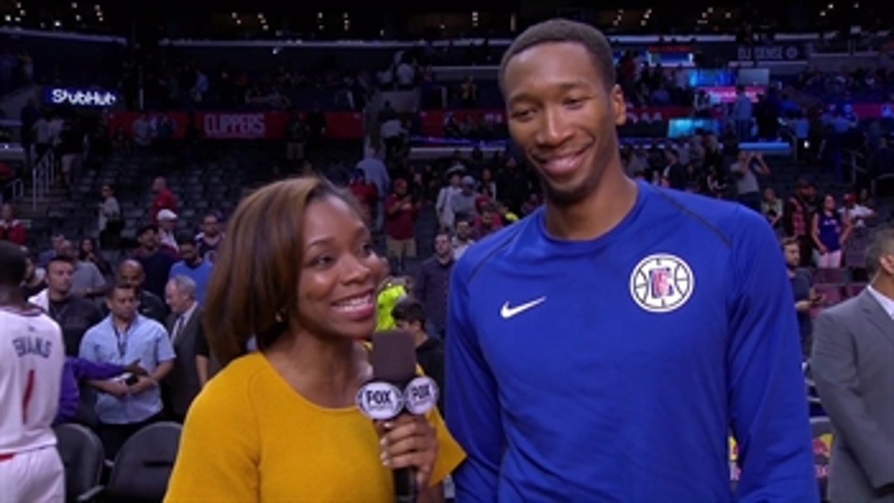 Wesley Johnson on court postgame interview