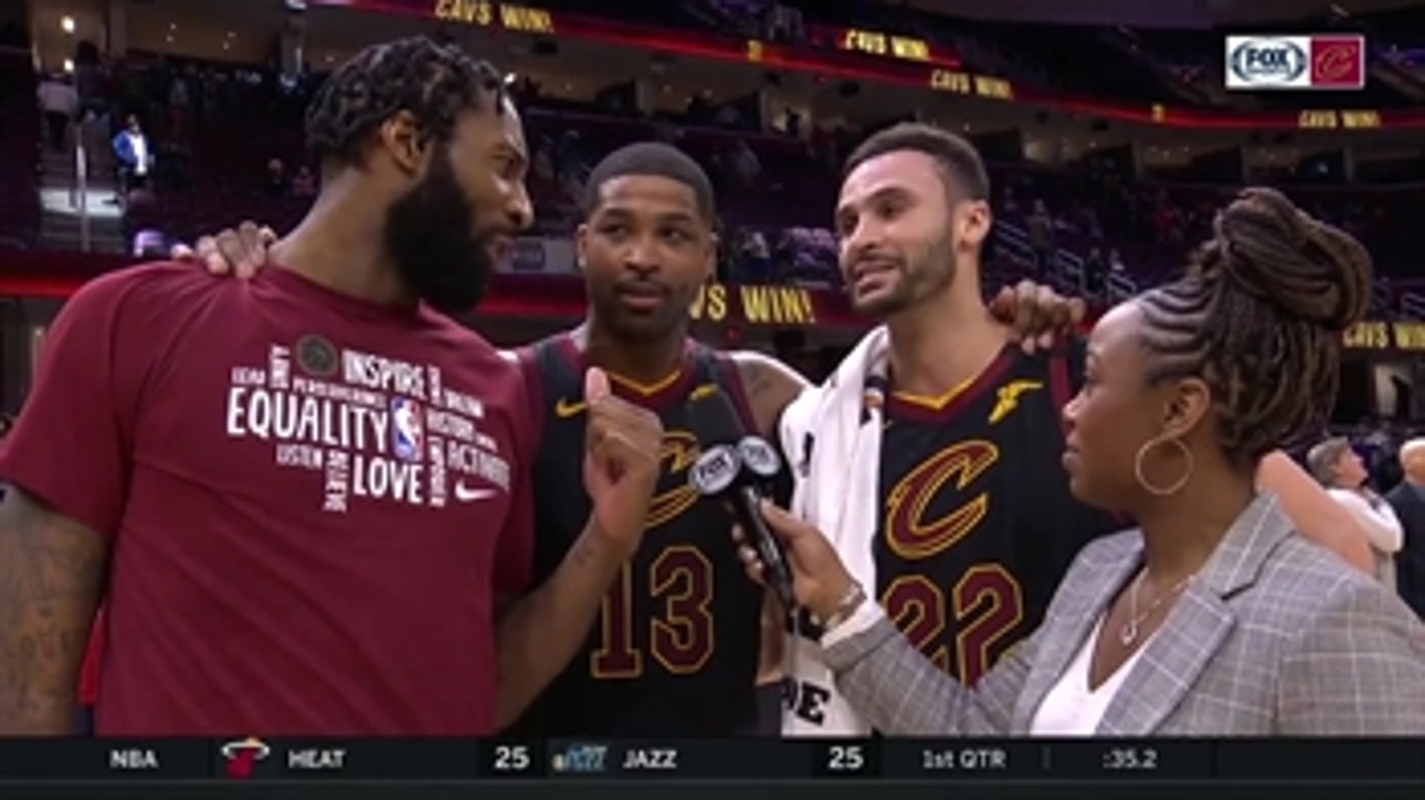 The Cavs big men were raining threes all night