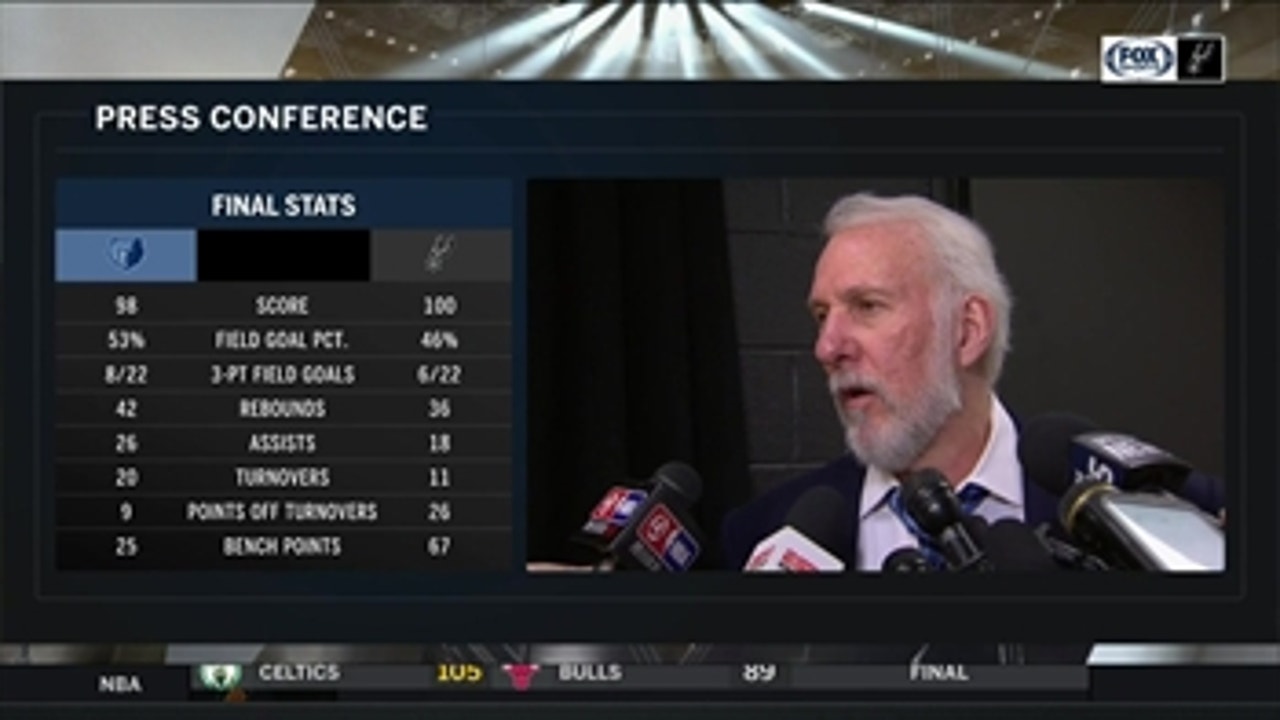 Gregg Popovich: 'We got the win and that's what matters'