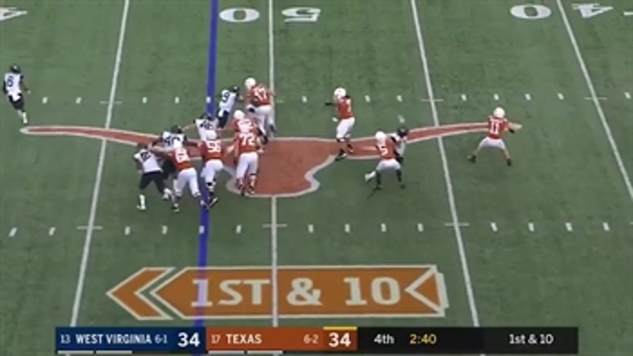 Sam Ehlinger uncorks a long TD pass to give Texas a late lead ... temporarily
