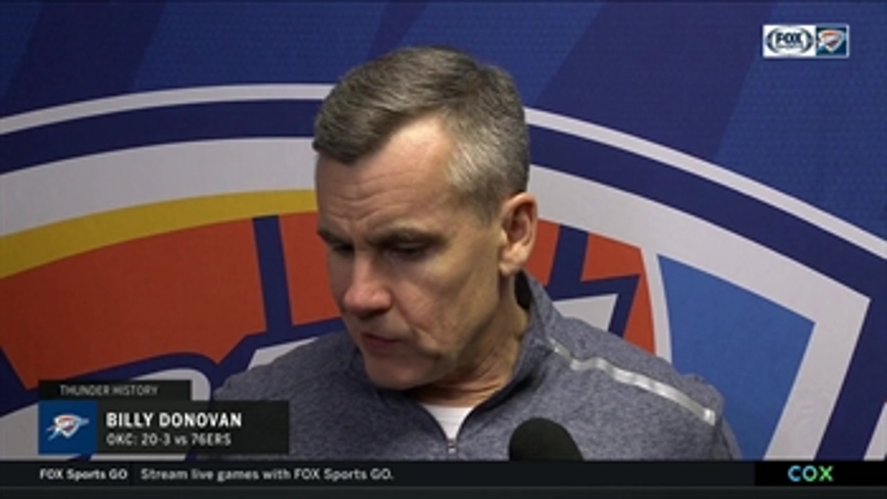 Billy Donovan talks 120-113 loss to the 76ers