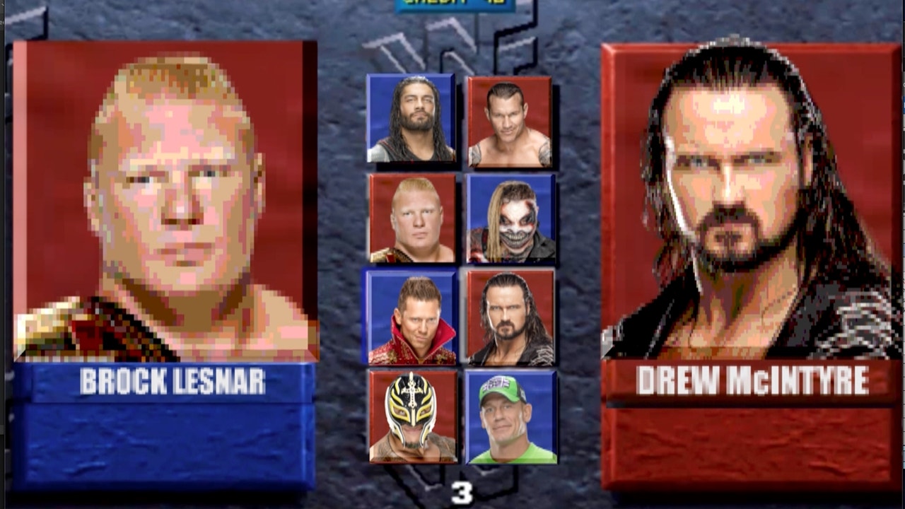 WrestleMania 36: Brock Lesnar vs Drew McIntyre through a 90's arcade lens ' WWE on FOX