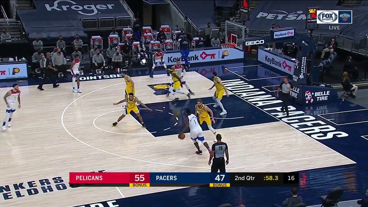 HIGHLIGHTS: Brandon Ingram Drives hard in the paint for the Slam