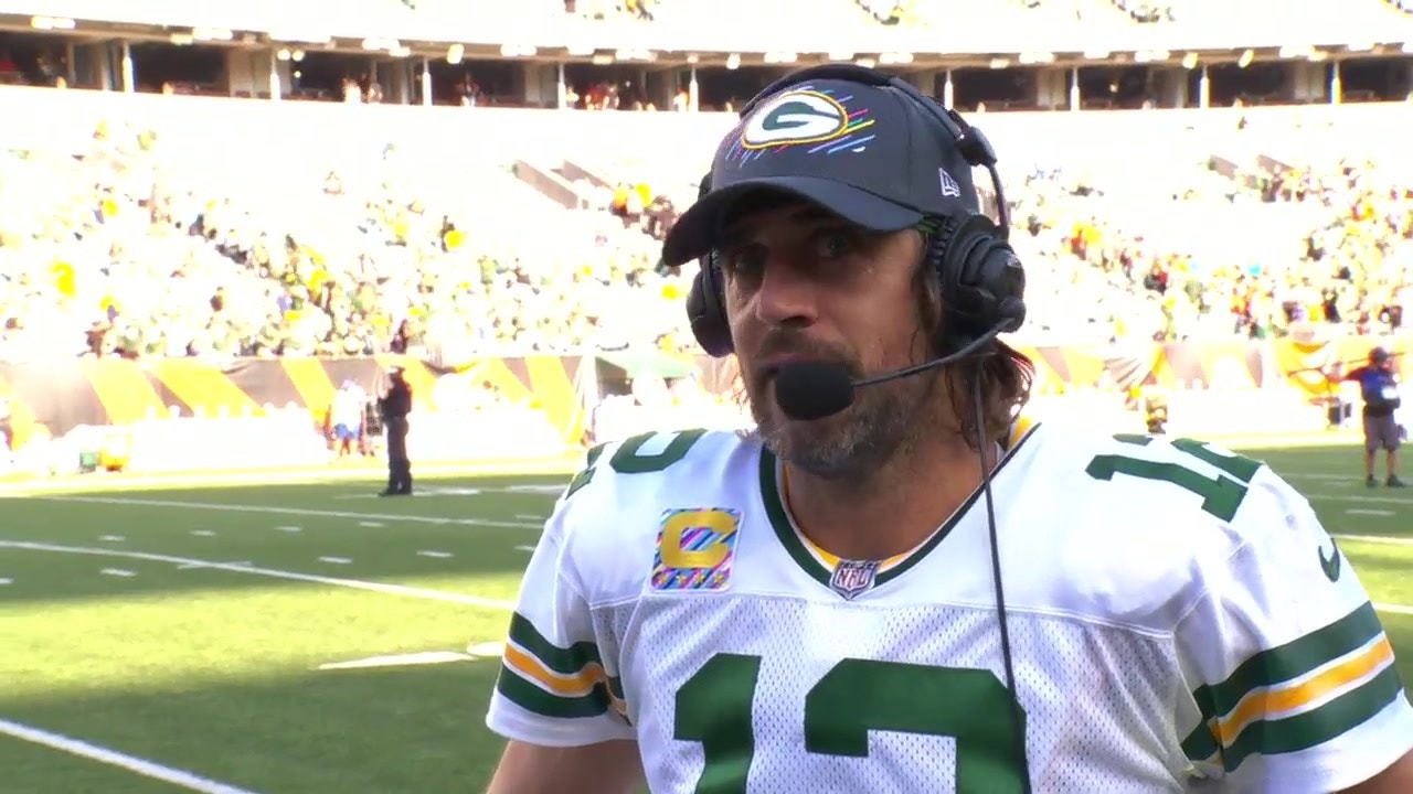 Aaron Rodgers says he's proud of Packers' win over Bengals despite it 'not being pretty'