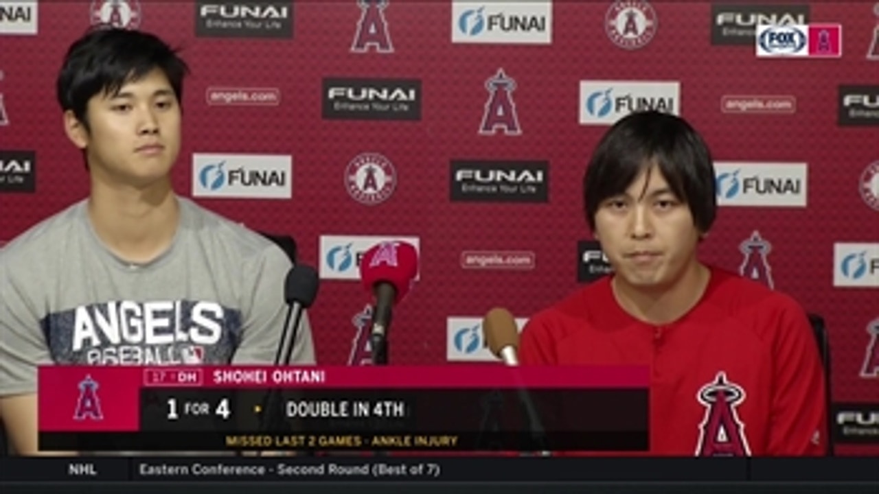 Shohei Ohtani on ankle: 'There was no pain'