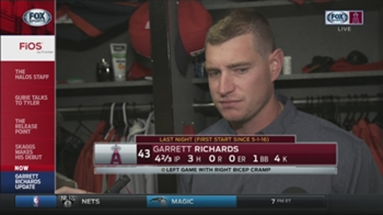 Angels Live: Pitcher Garrett Richards: 'My arm feels good'