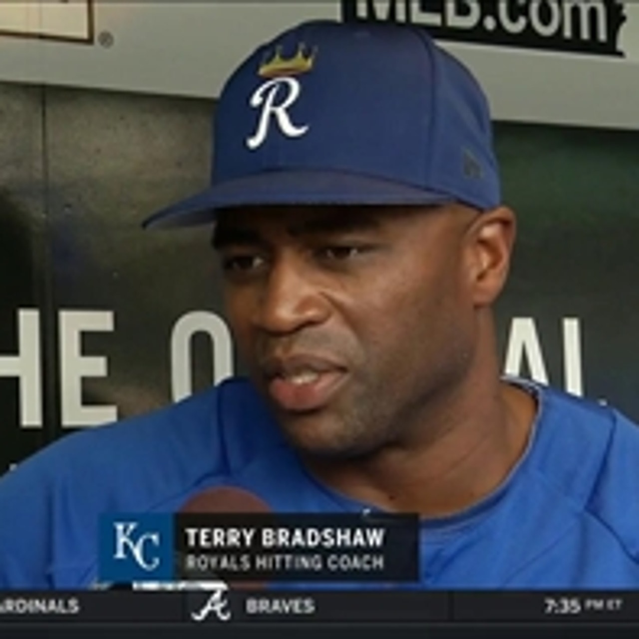 Royals hitting coach Terry Bradshaw on the youth wave on offense