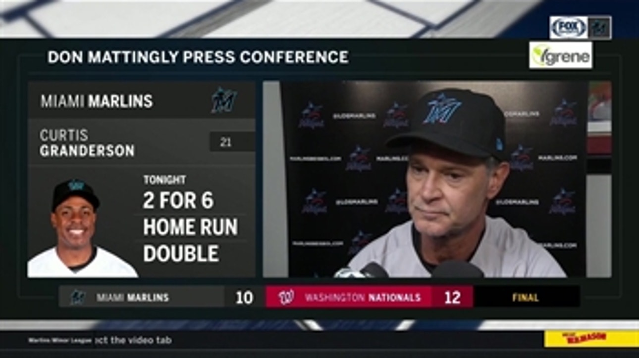 Don Mattingly recaps Marlins' loss to Washington Nationals