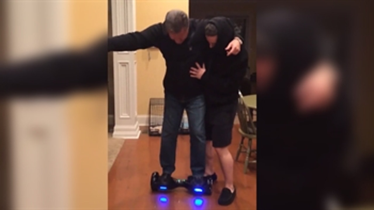 John Calipari rides a hoverboard better than Mike Tyson … but not by much