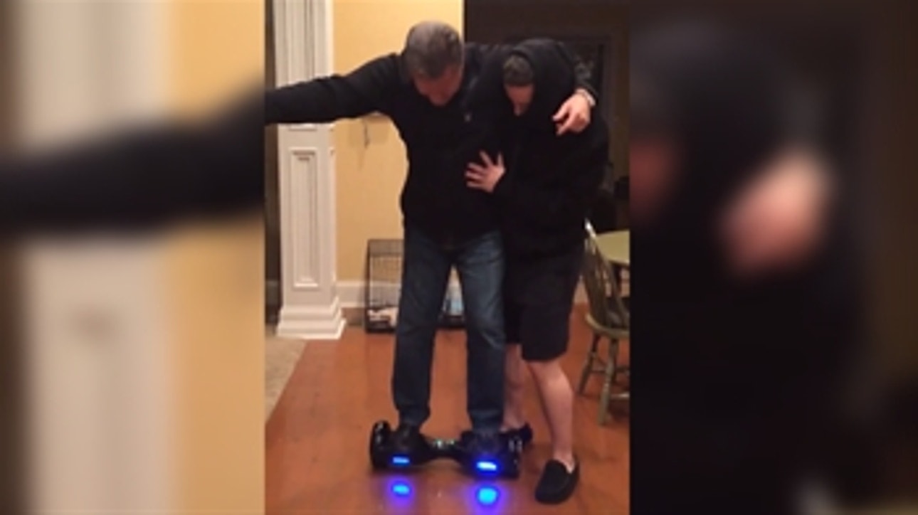 John Calipari rides a hoverboard better than Mike Tyson … but not by much