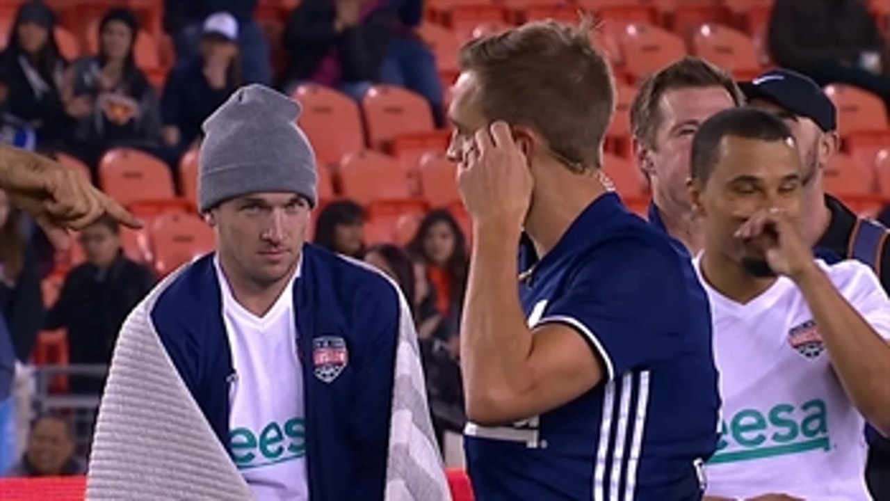 Stu Holden scores the final shootout goal of the match | Kick In For Houston