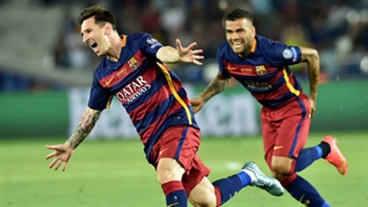 Messi's second stunning free kick puts Barcelona in front - 2015 UEFA Super Cup Highlights