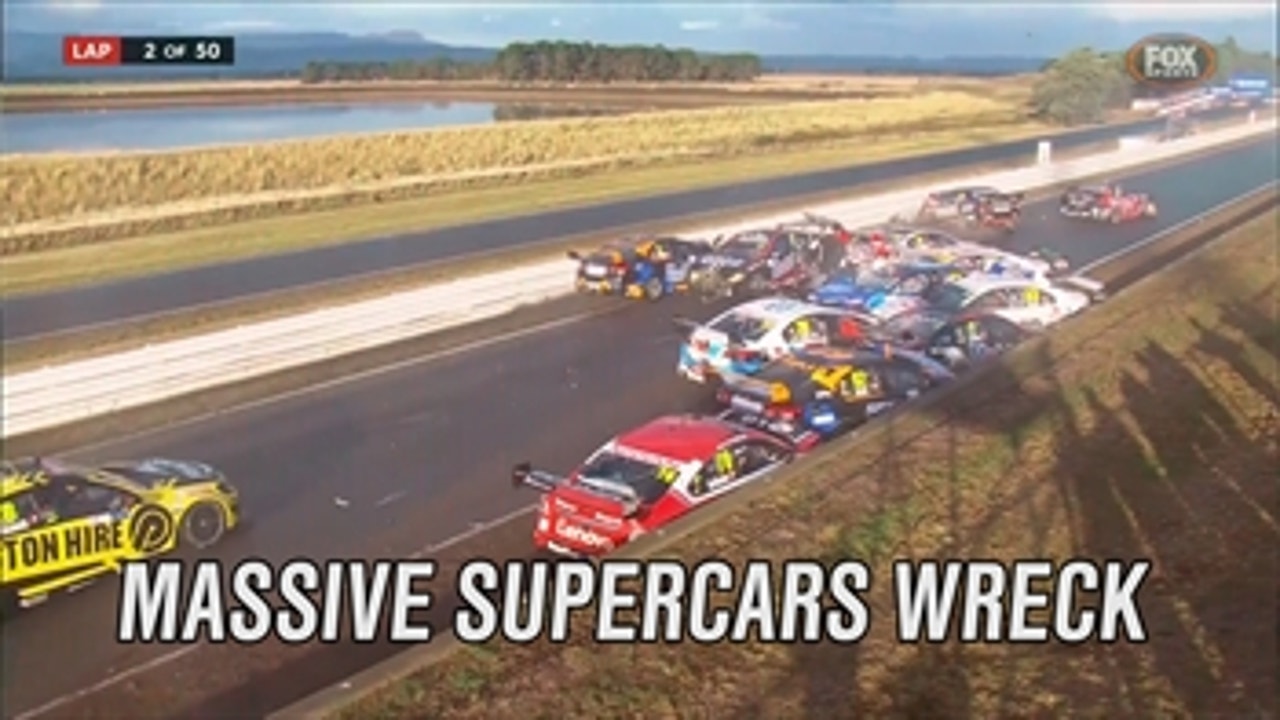 Supercars Crash Collects 12 Cars in Tasmania