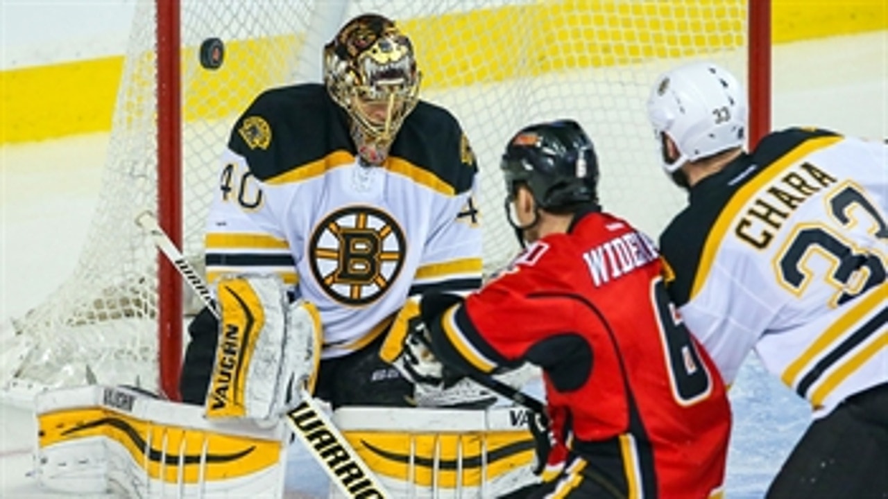 Bruins can't hold off Flames, fall in OT