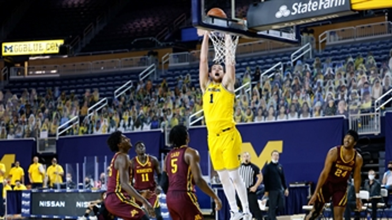 No. 10 Michigan runs No. 16 Minnesota out of the building in explosive 82-57 rout