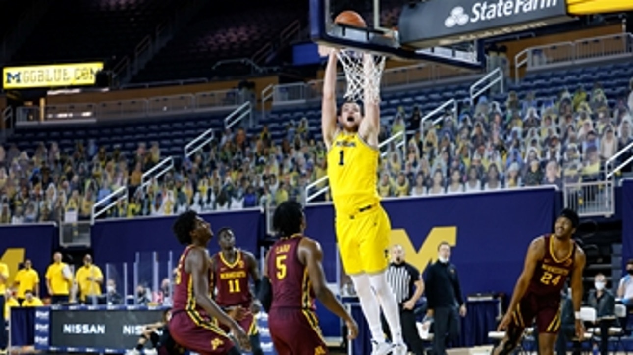 No. 10 Michigan runs No. 16 Minnesota out of the building in explosive 82-57 rout