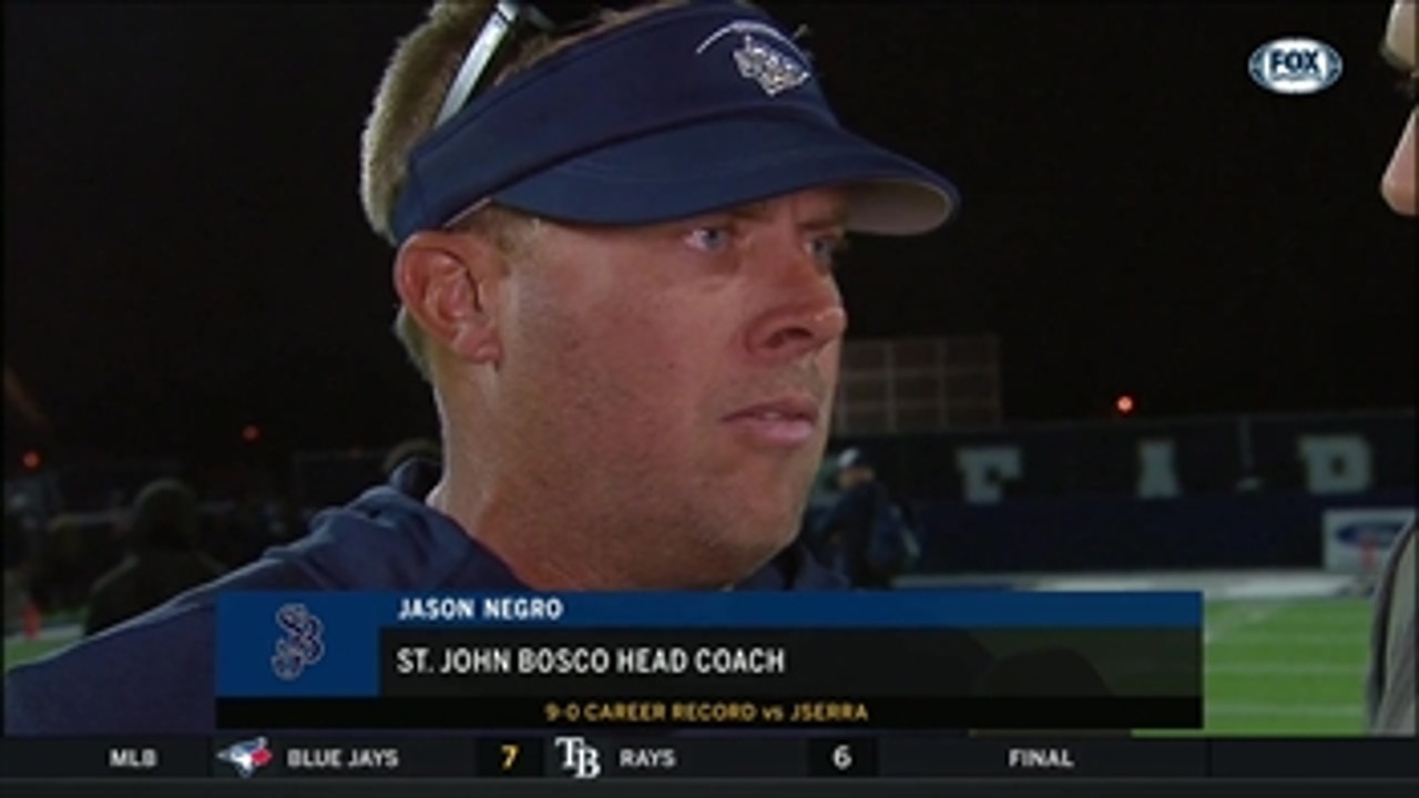 Rams HS Coach Of The Week: Jason Negro of St. John Bosco