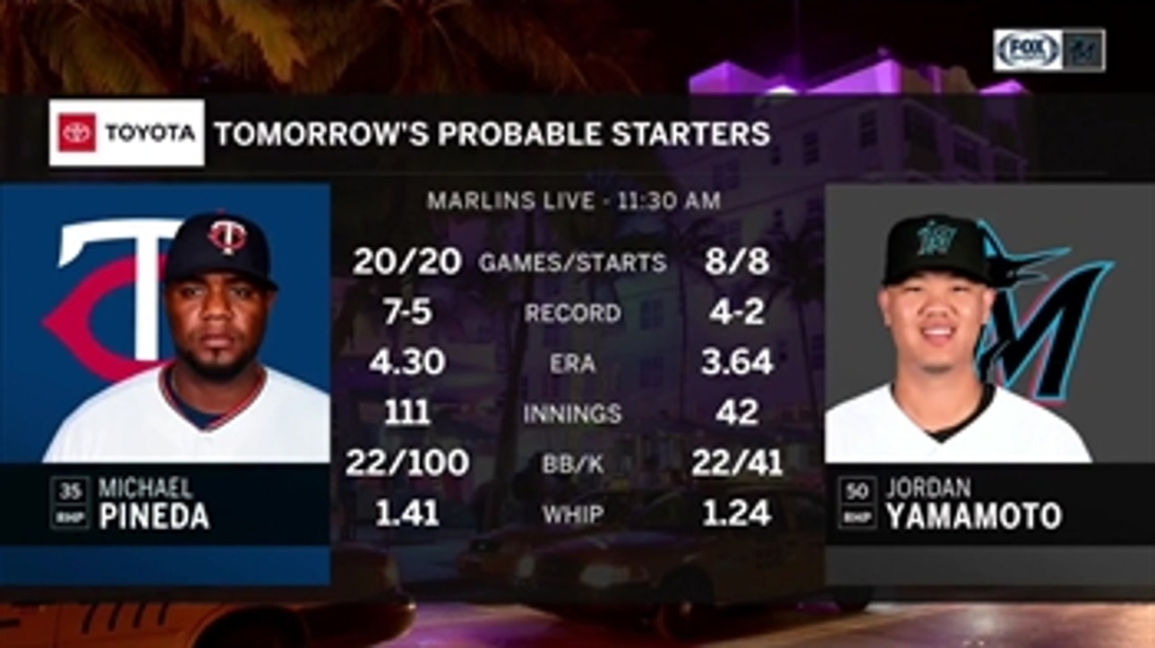 Jordan Yamamoto to start in series finale against Twins