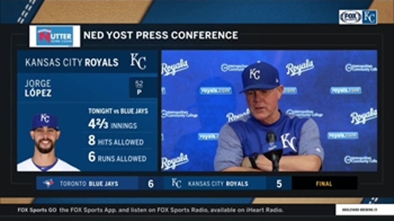 Yost on Salvy: 'He did great job of getting pitches up in the zone, driving 'em out of the ballpark'