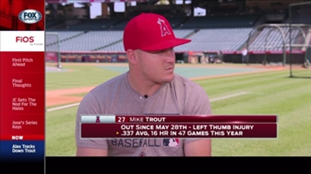 Angels Live: Mike Trout feels good playing catch, swinging bat one month after surgery