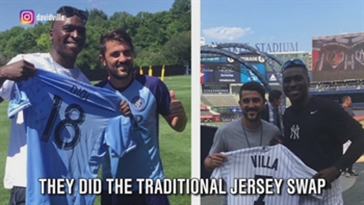 David Villa gets the royal treatment from the New York Yankees