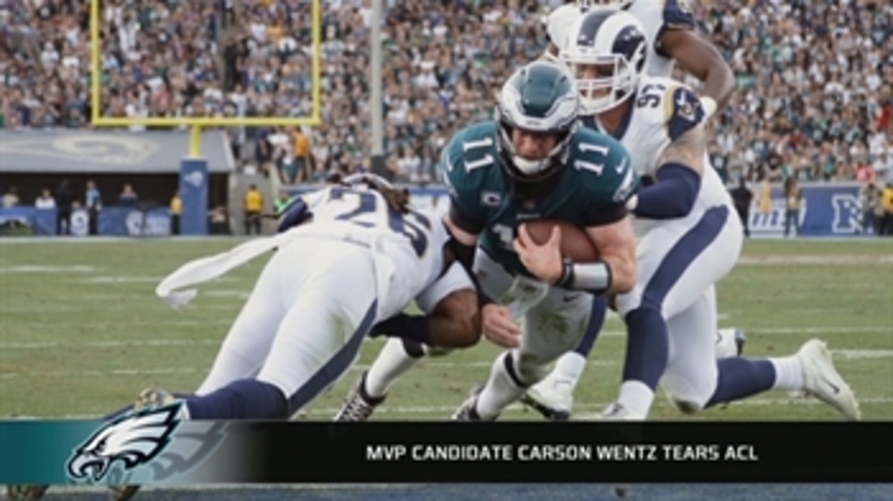 MVP candidate Carson Wentz is out for the season with a torn ACL