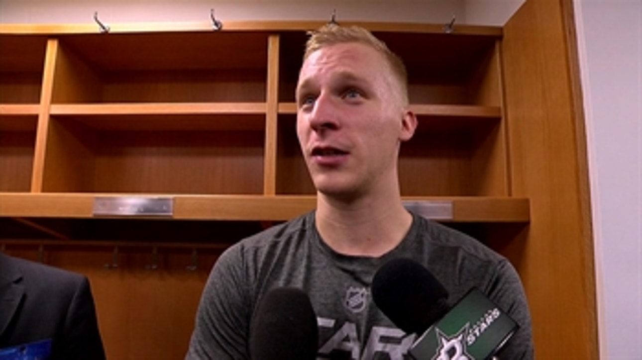 Esa Lindell talks Stars 3-2 loss to Blues