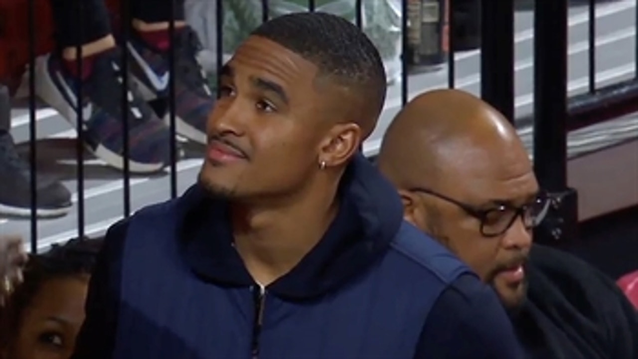 Jalen Hurts spotted at Maryland basketball game