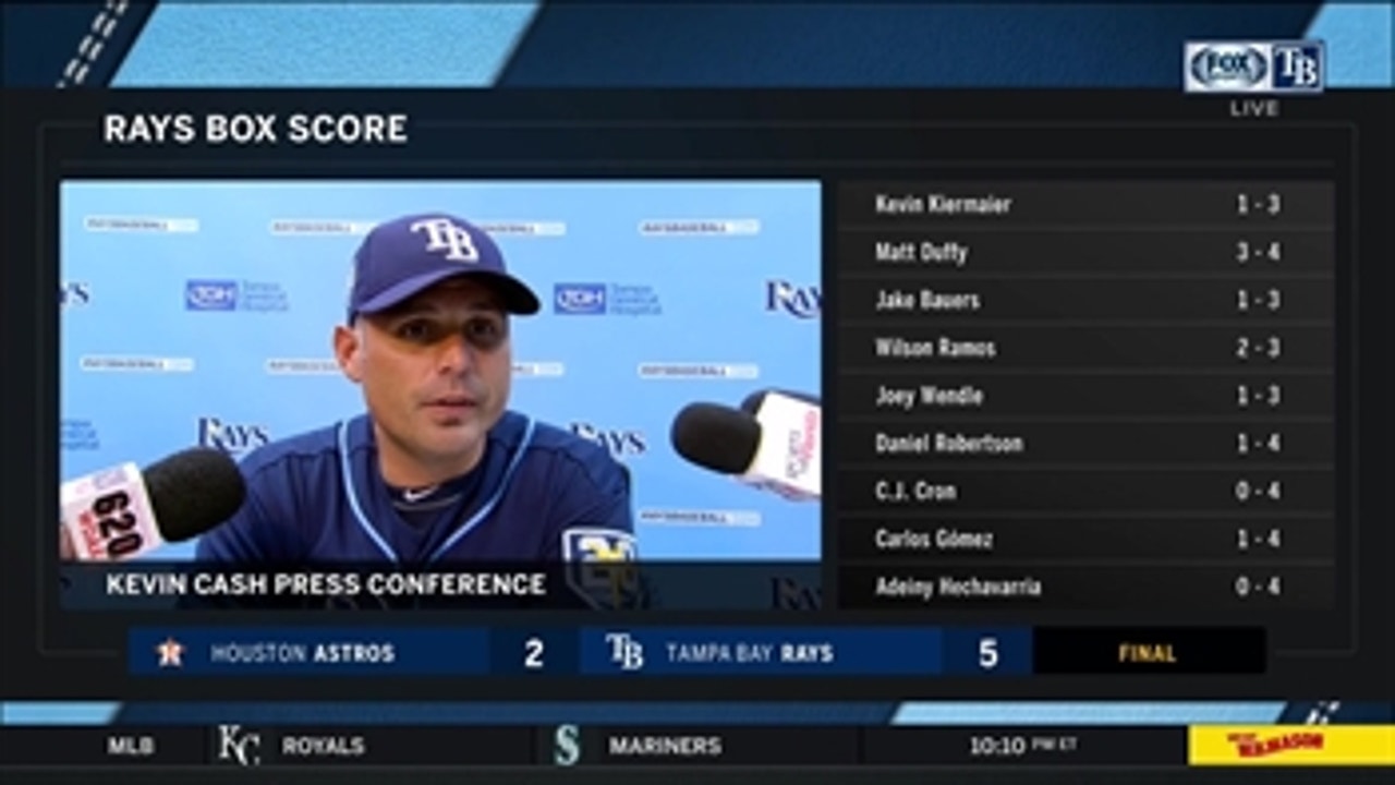 Kevin Cash highlights importance of Rays "stringing together remarkable wins" to put the team back to .500.