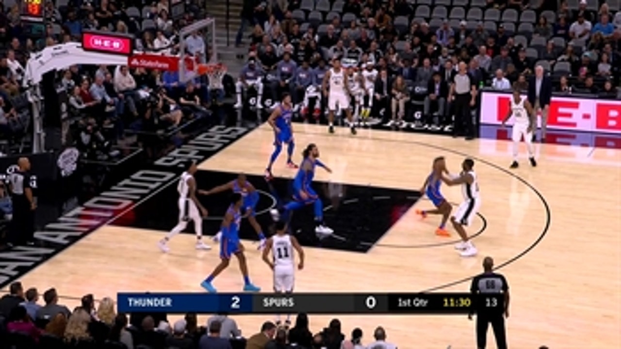 WATCH: LaMarcus Aldridge Leads Spurs past Thunder 121-112