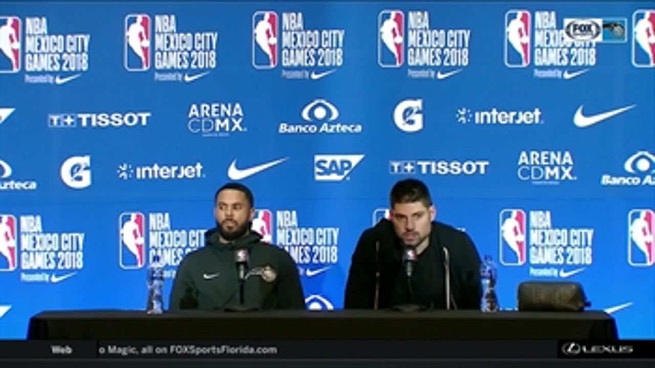 D.J. Augustin, Nikola Vucevic discuss sense of urgency to win in Mexico City after dropping last 3 games