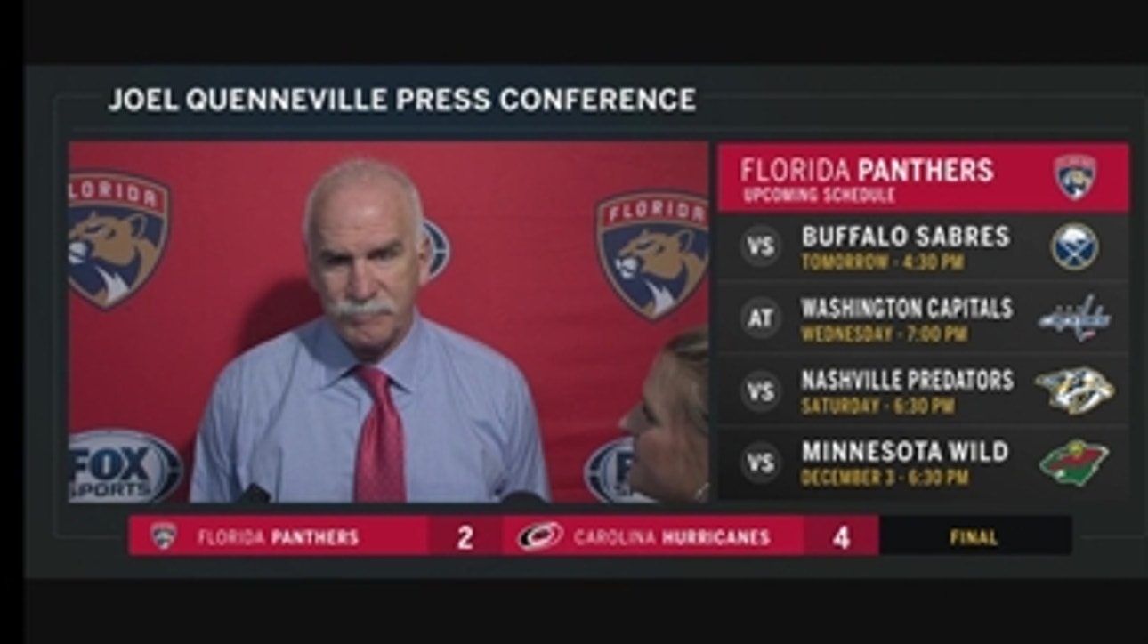Coach Quenneville details tough loss, Sergei Bobrovsky's play in the third