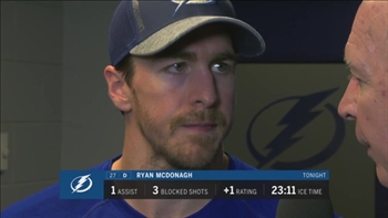 Ryan McDonagh liked how Lightning responded in 3rd period